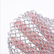 stainless steel 304 chainmail scrubber cast iron cleaner ring mesh